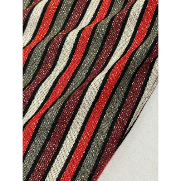 Anthropologie Pleione Wide Leg Stripe Cropped Pant Sparkle Elastic Waist 2X - Picture 11 of 11